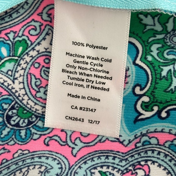 Talbots Womens Blouse Paisley Criss Cross Back Flutter Sleeves Size M Petite NWT - Picture 6 of 7